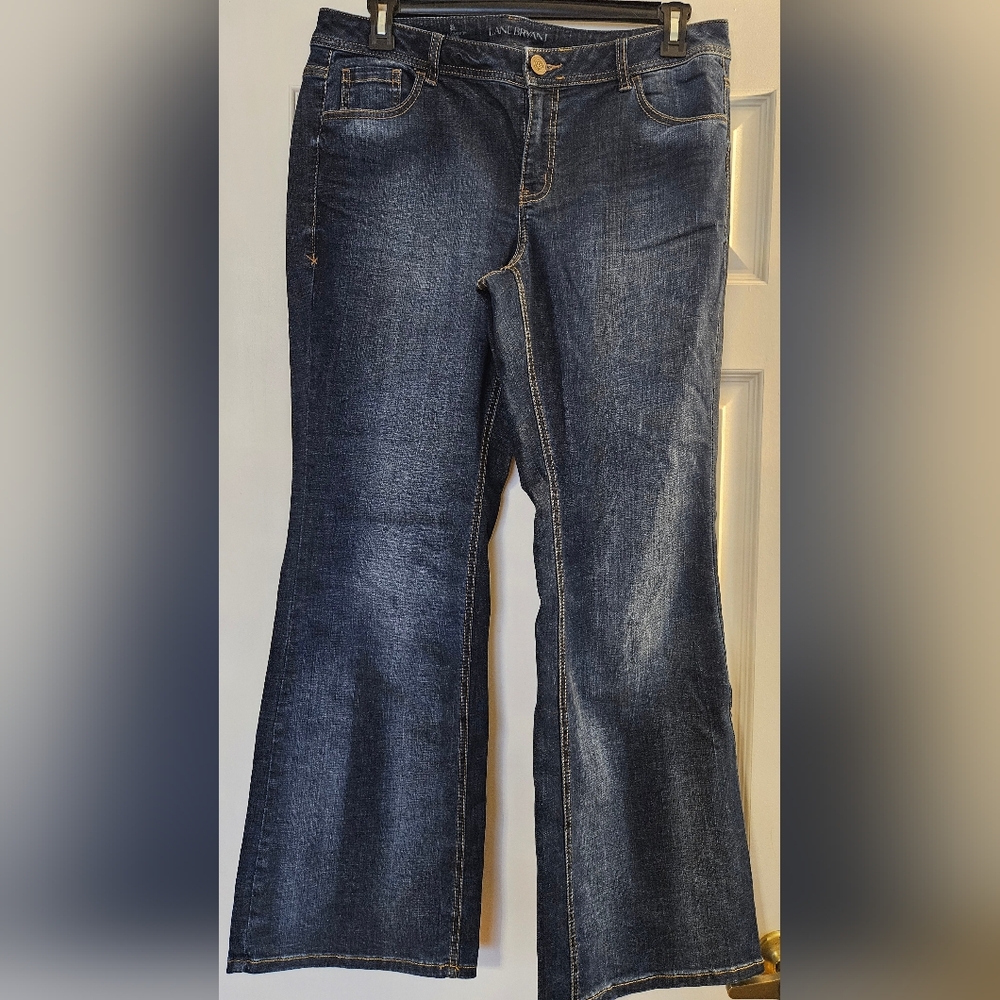 Lane Bryant Dark Blue Flare Jeans